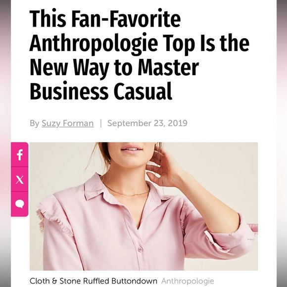 Cloth and stone mauve long sleeve button up - Picture 3 of 9